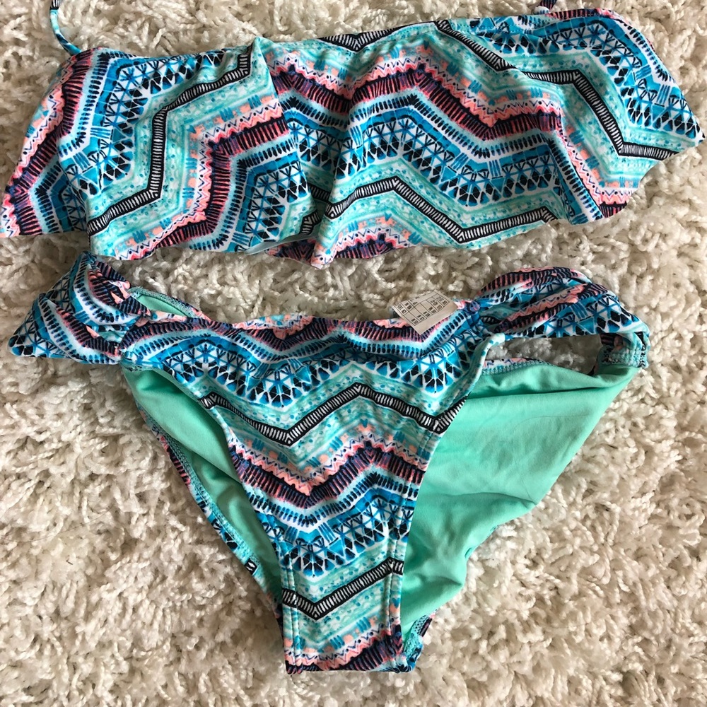 Forever 21 printed halter bikini